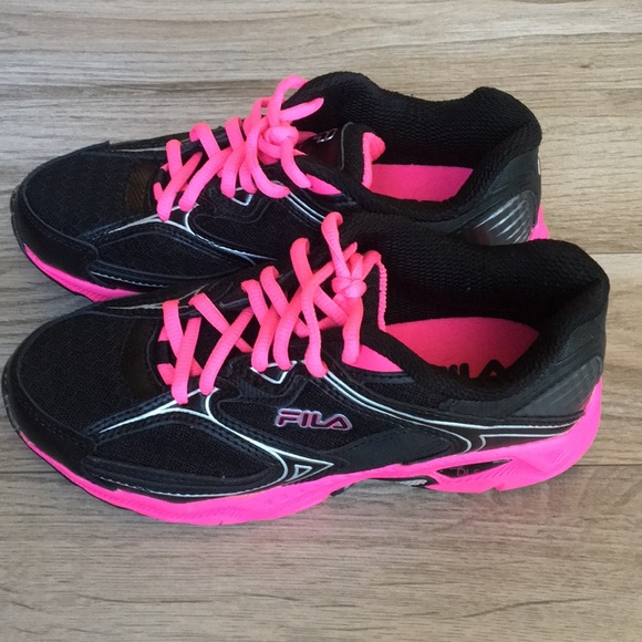 black patent fila disruptor